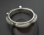 Small Ethnic Tribal Indian Silver Bracelet - Hinged