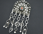 Yemeni Filigree Coral Pendant with Dangles