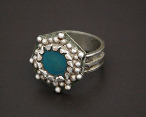 Ethnic Aventurine Ring from Afghanistan - Size 7.5