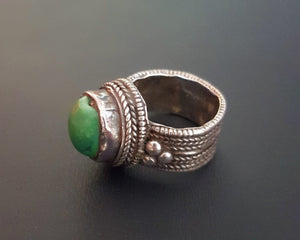 Old Tibetan Turquoise Ring - Size 8