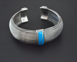Native American Turquoise Wire Cuff Bracelet - SMALL - Flexible