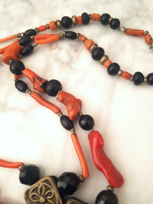 Berber Coral Necklace - Double Strand