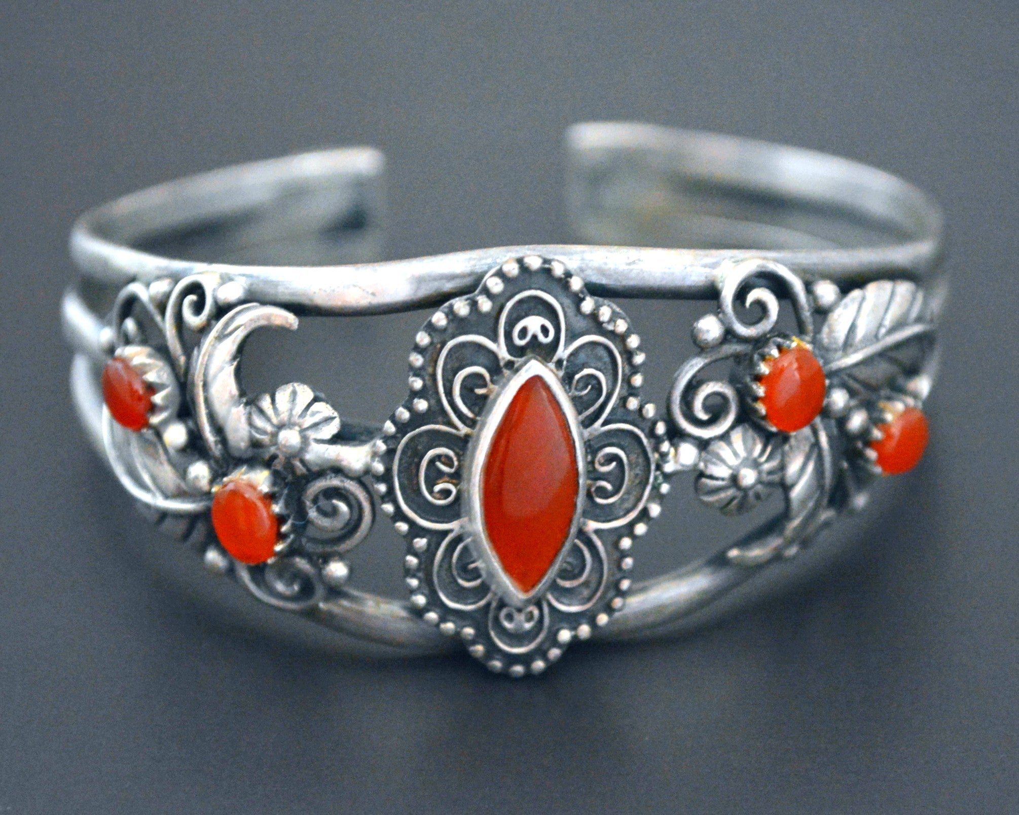 Native American Carnelian Cuff Bracelet