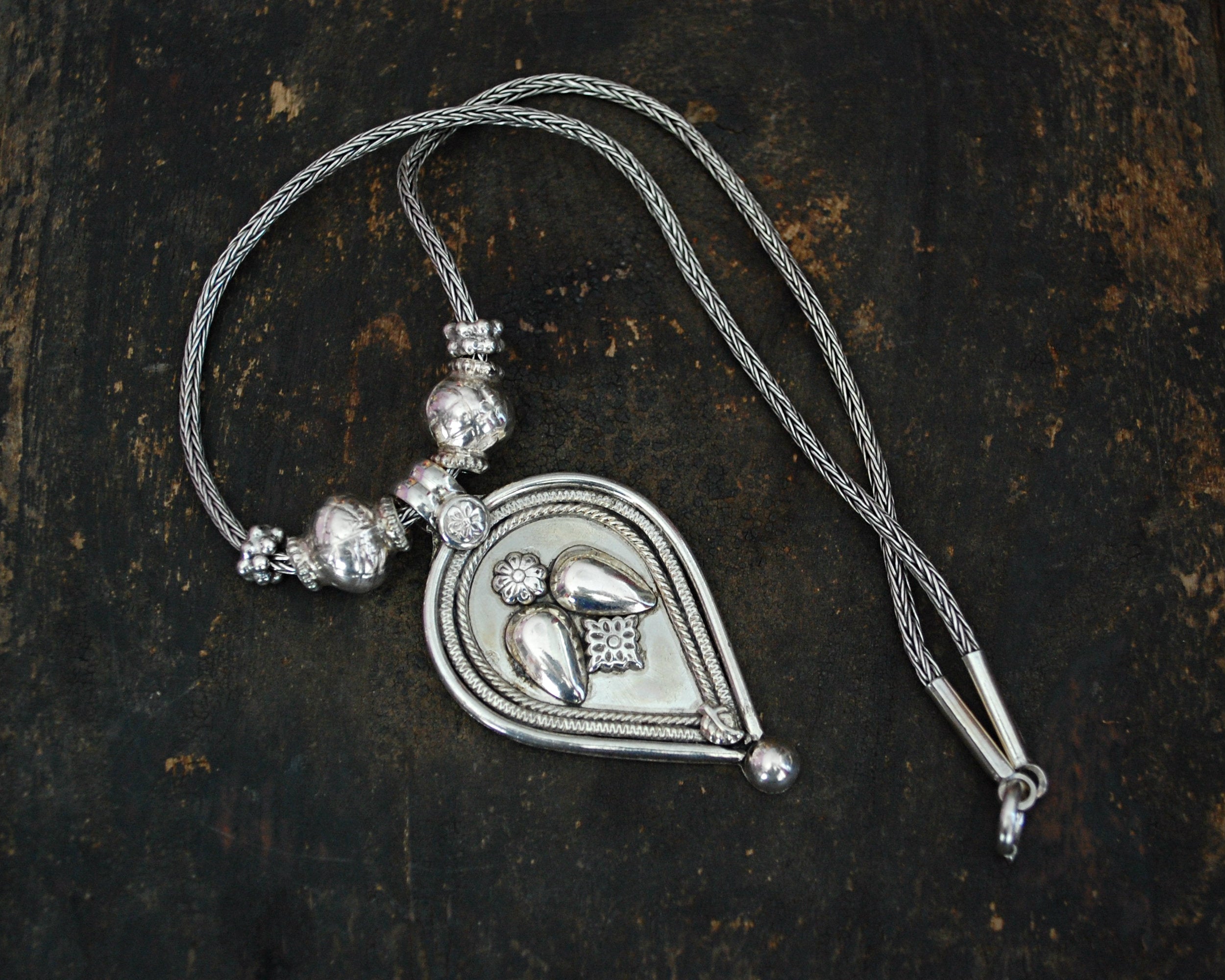 Indian Amulet Pendant on Snake Chain