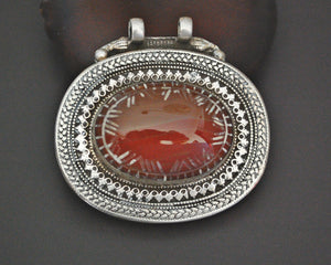 Afghani Agate Silver Pendant