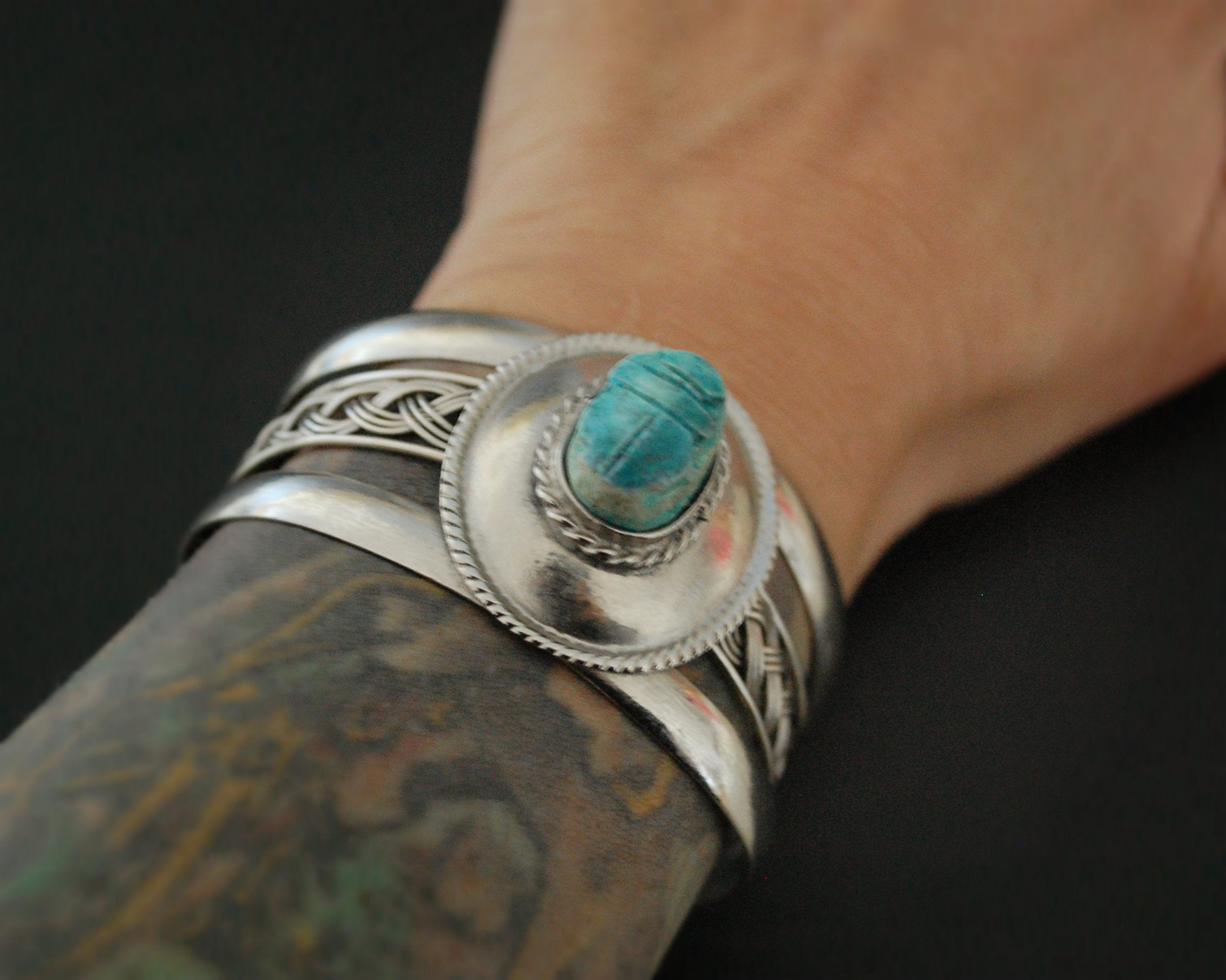 Scarab Cuff Bracelet from Egypt