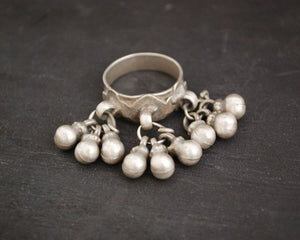 Rajasthani Tribal Silver Ring with Bells