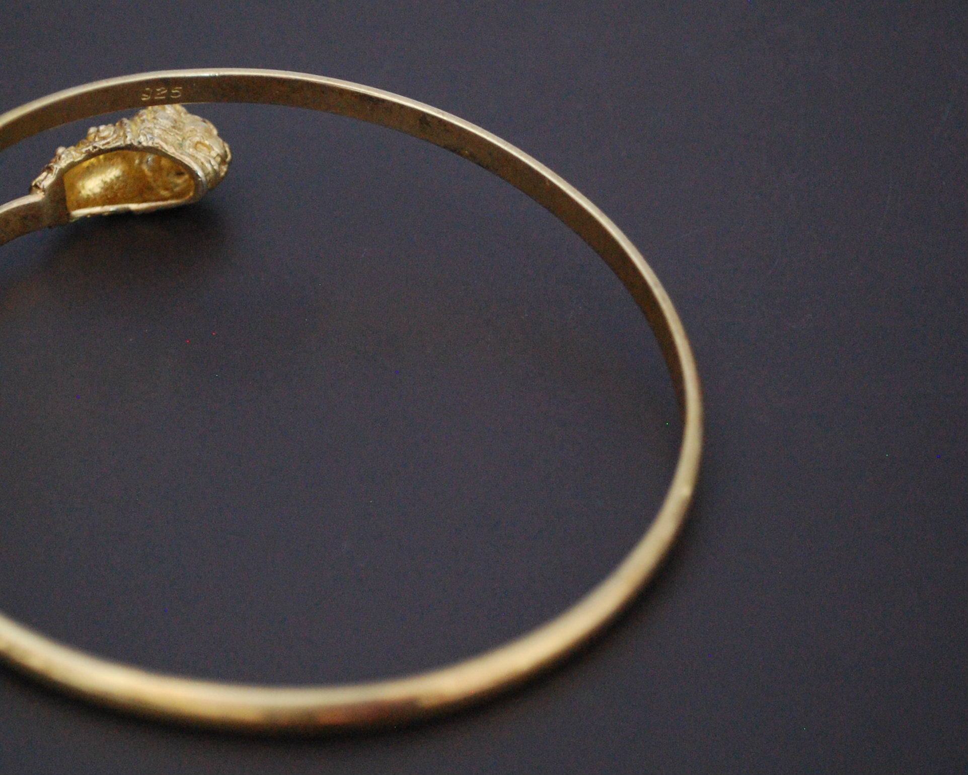 Vintage Gilded Lion Head Bracelet or Upper Arm Bracelet