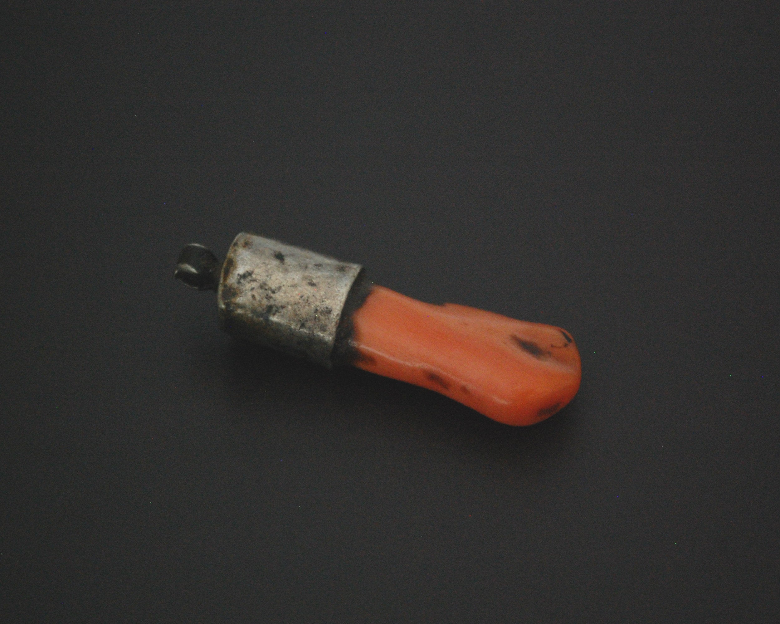 Antique Coral Pendant from Morocco - Flatened