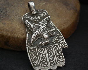 Old Berber Eagle Hamsa Pendant