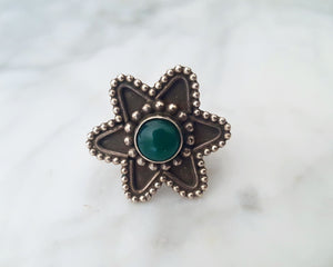 Ethnic Aventurine Ring from India - Size 6.5