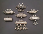 Set Old Indian Taviz Amulet Pendants from Rajasthan