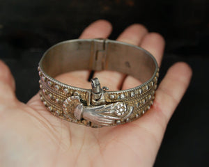 Old Palestinian Silver and Gilded Bracelet