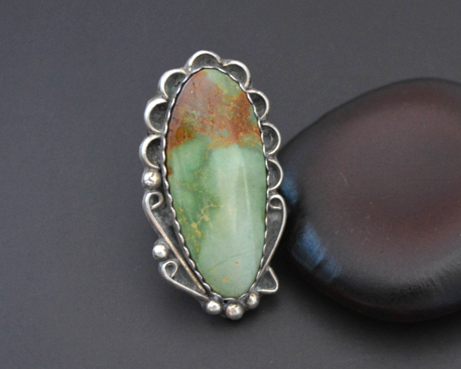 Huge Navajo Turquoise Ring - Size 7.5