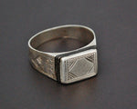 Tuareg Ring with Ebony Inlay - Size 9