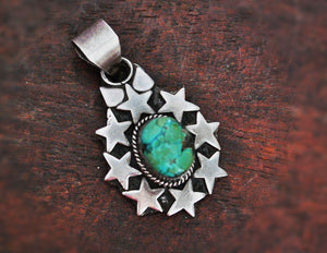 Nepali Turquoise Pendant with Stars
