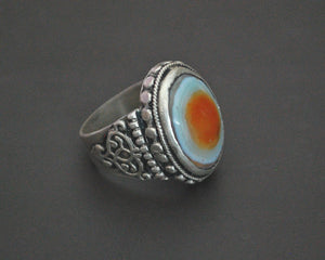 Old Eye Agate Ring - Size 8.5