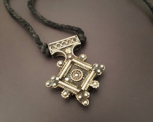 Berber Boghdad Cross Pendant on Cord