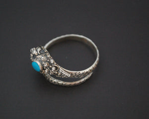Dragon Turquoise Ring from Bali - Size 7 and Adjustable