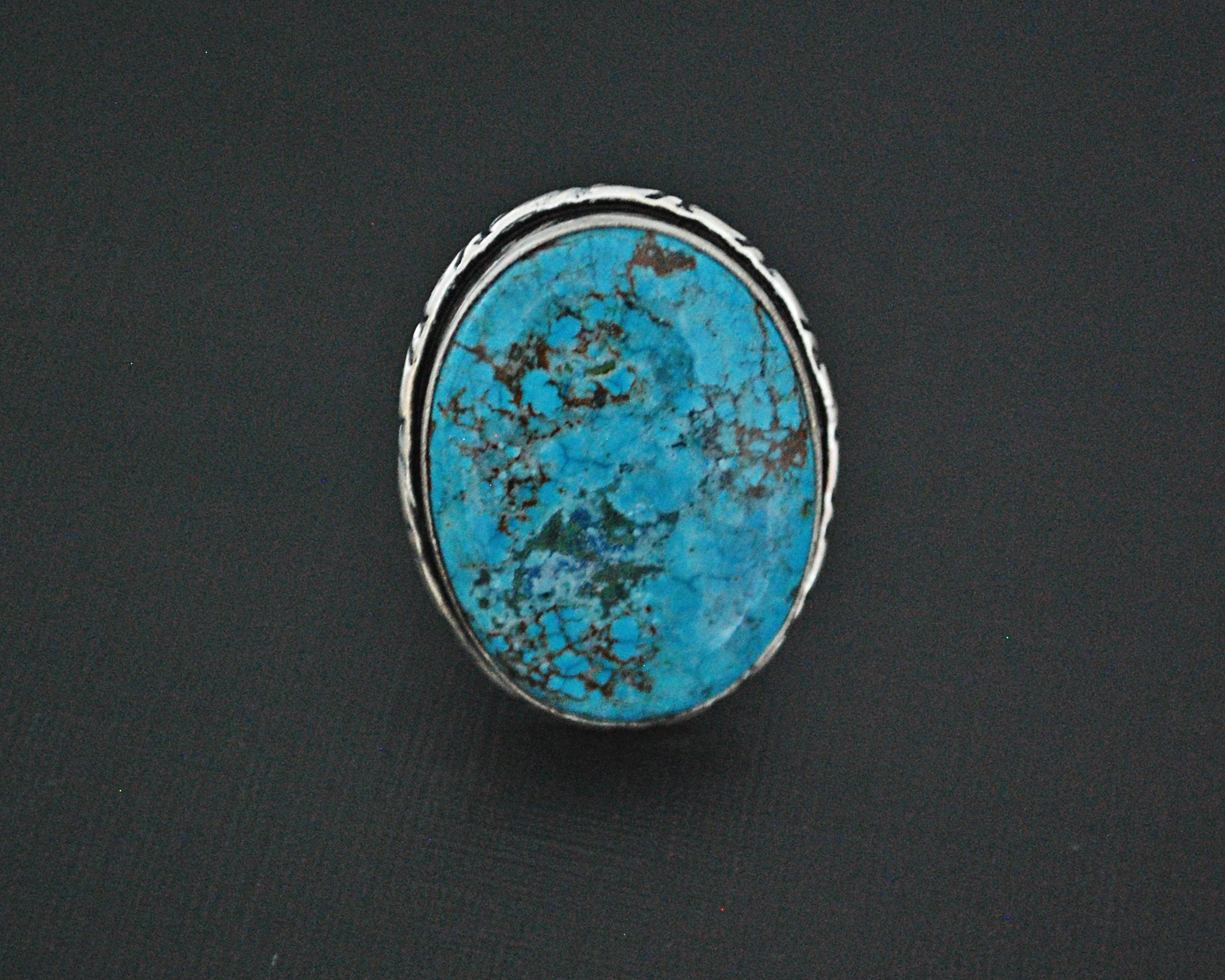 Large Turquoise Ring - Size 8.25