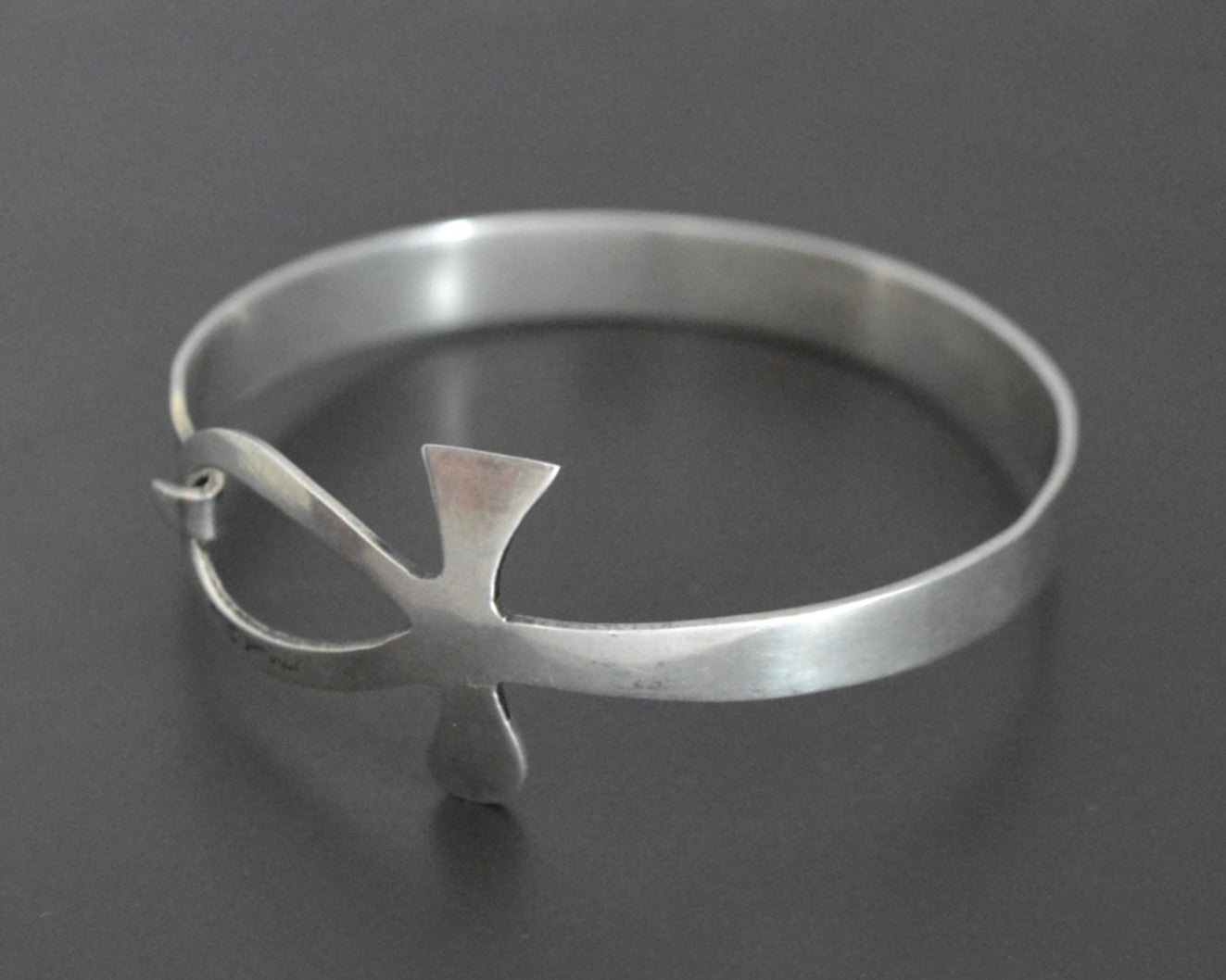 Reserved for B. - Egyptian Ankh Silver Bracelet