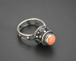 Old Afghani Coral Ring - Size 6