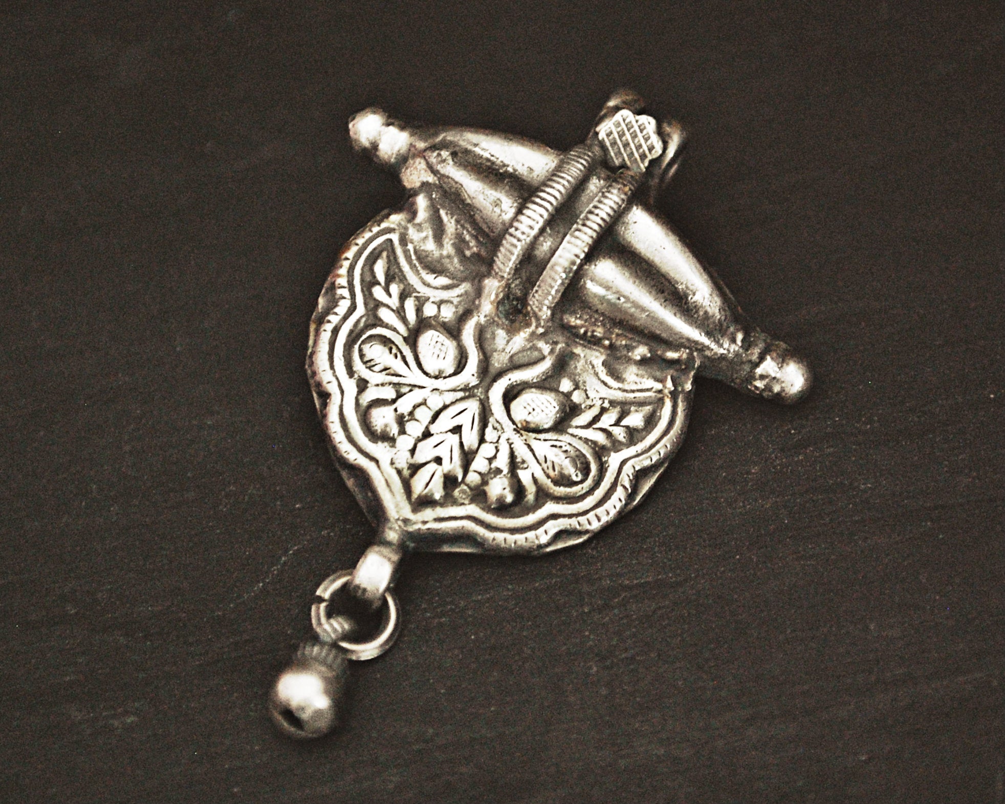Rajasthani Silver Amulet with Bell