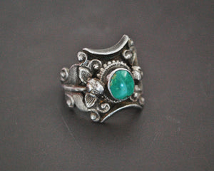 Nepali Turquoise Saddle Ring - Size 7