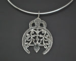 Libyan Salhat Pendant on Silver Neckring