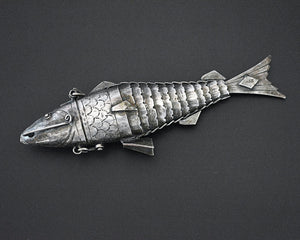 Antique Jewish Movable Fish Spice Box