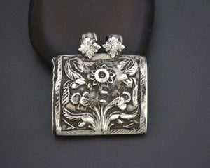 Old Indian Silver Box Pendant