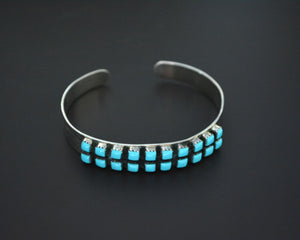 Signed Zuni Turquoise Cuff Bracelet - XSMALL / SMALL