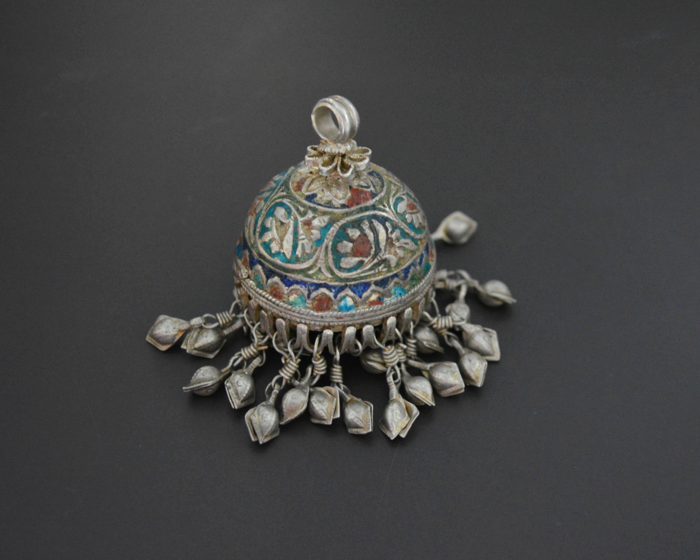 Uzbek Enamel Tassel Pendant