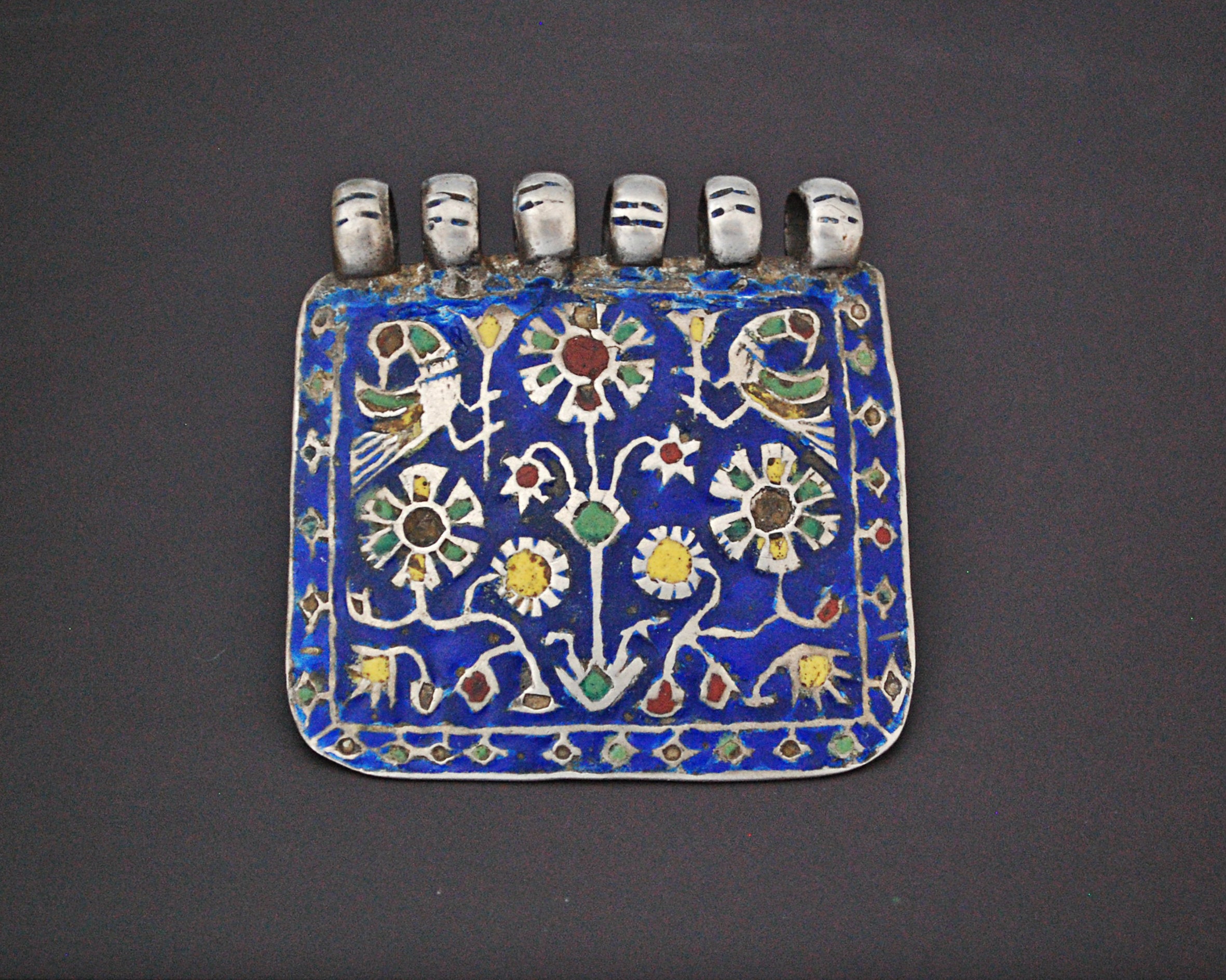 Old Multan Enamel Silver Pendant