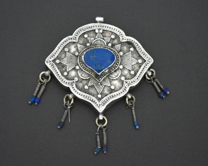 Kazakh Lapis Lazuli Pendant with Dangles