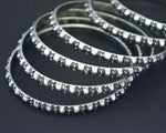 Rajasthani Silver Bangle Bracelet - Set of Six