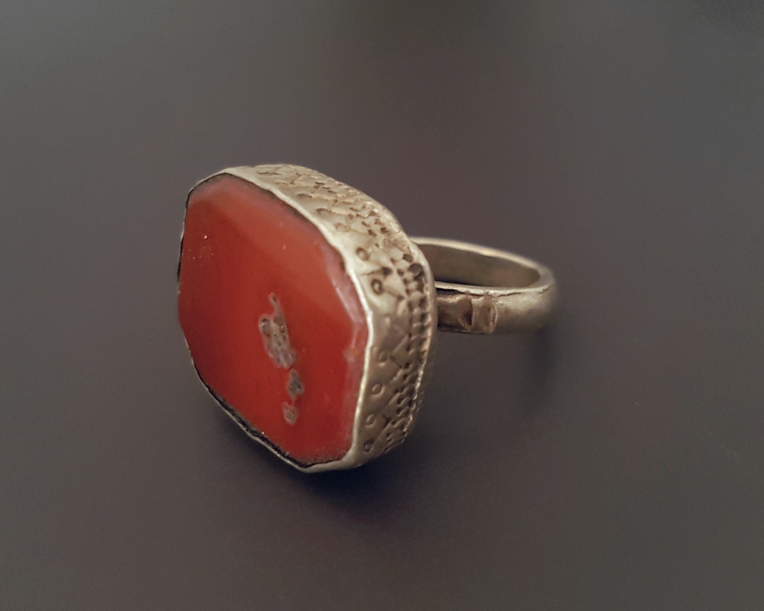 Turkmen Carnelian Ring - Size 7