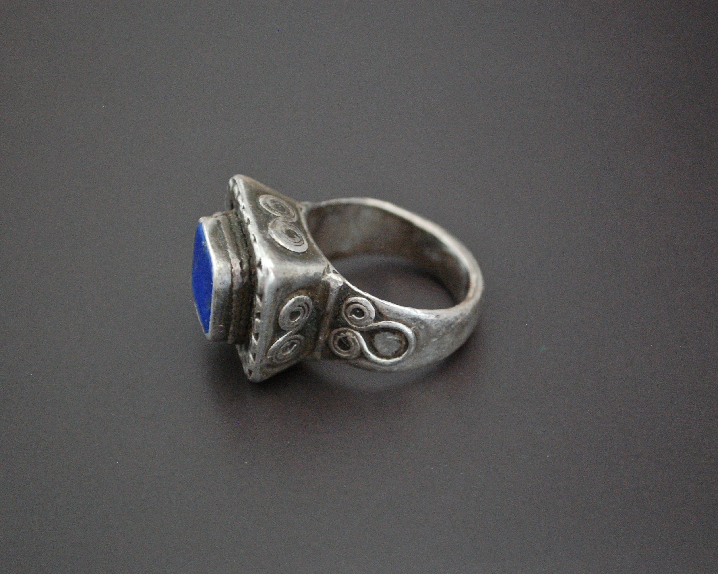 Old Afghani Lapis Lazuli Ring - Size 8.5