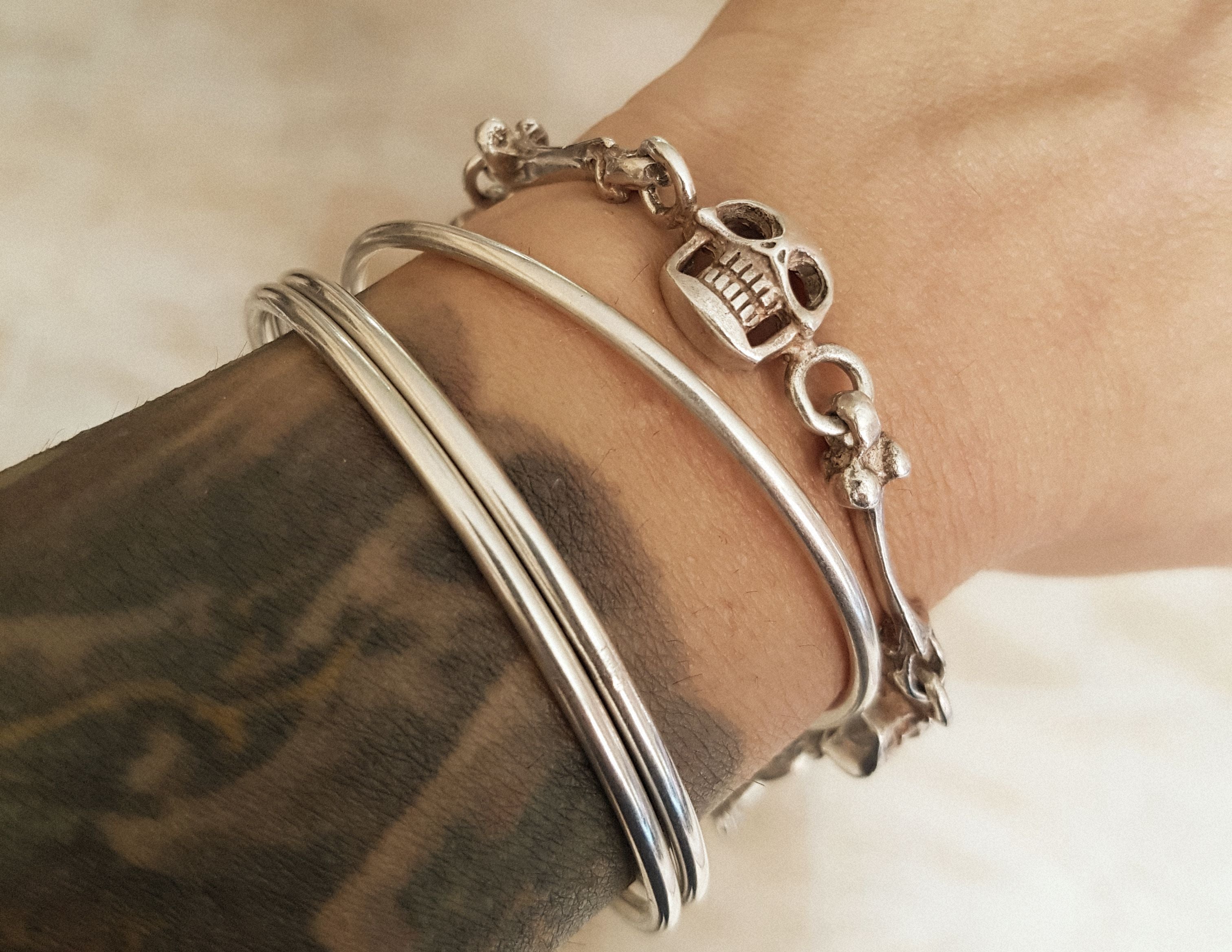 Mexican Skull Link Bracelet