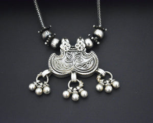 Rajasthani Silver Lotus Necklace