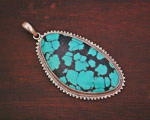 Large Turquoise Pendant from India