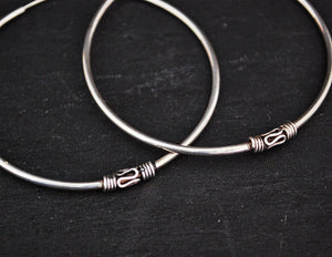 Large Ethnic Bali Hoop Earrings