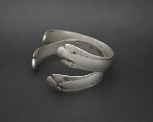 Pair Turkmen Silver Cuff Bracelets