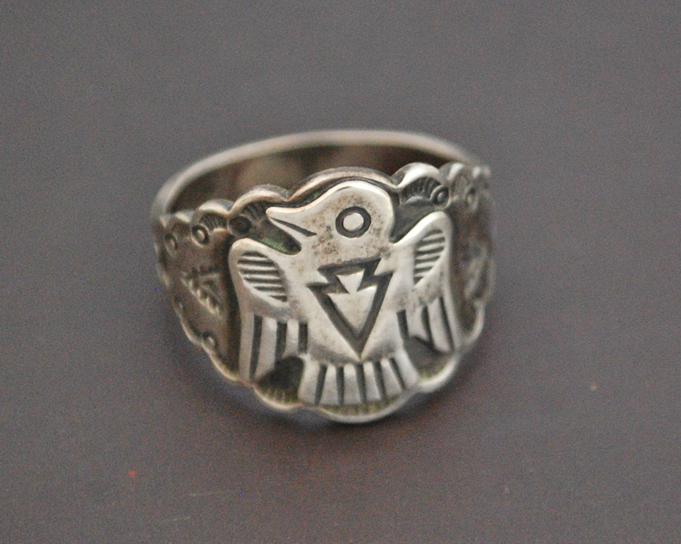 Navajo Thunderbird Ring - Size 6.5