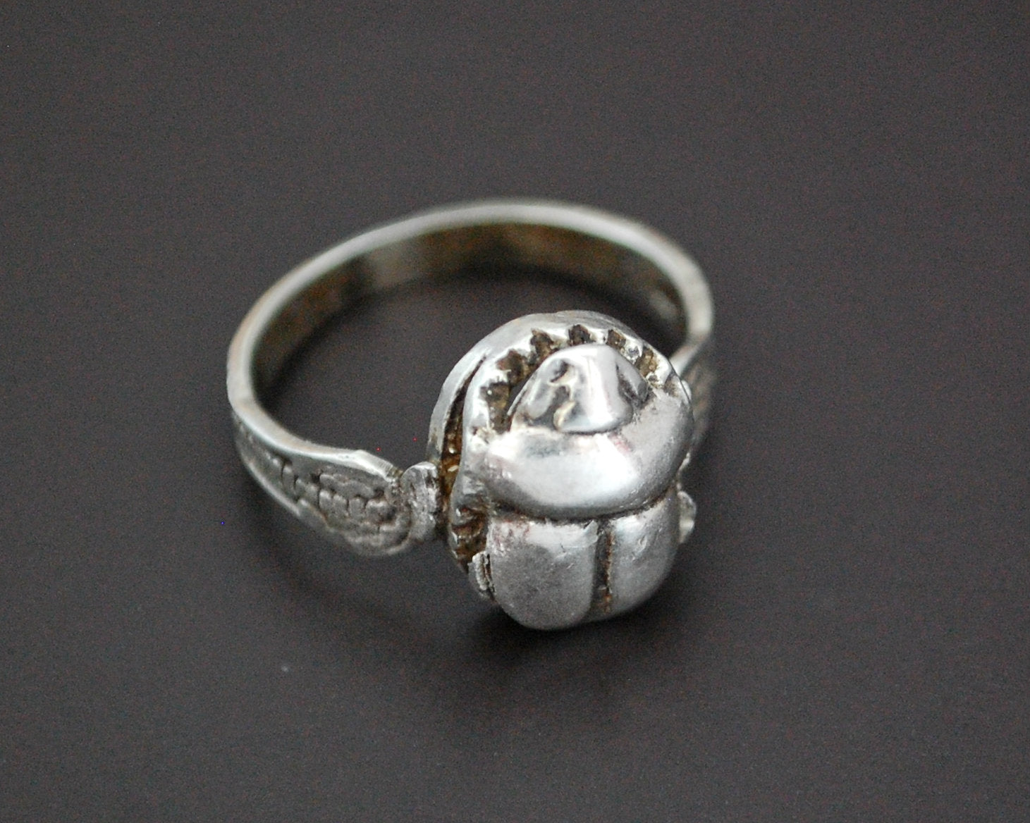 Dainty Scarab Ring from Egypt - Size 8