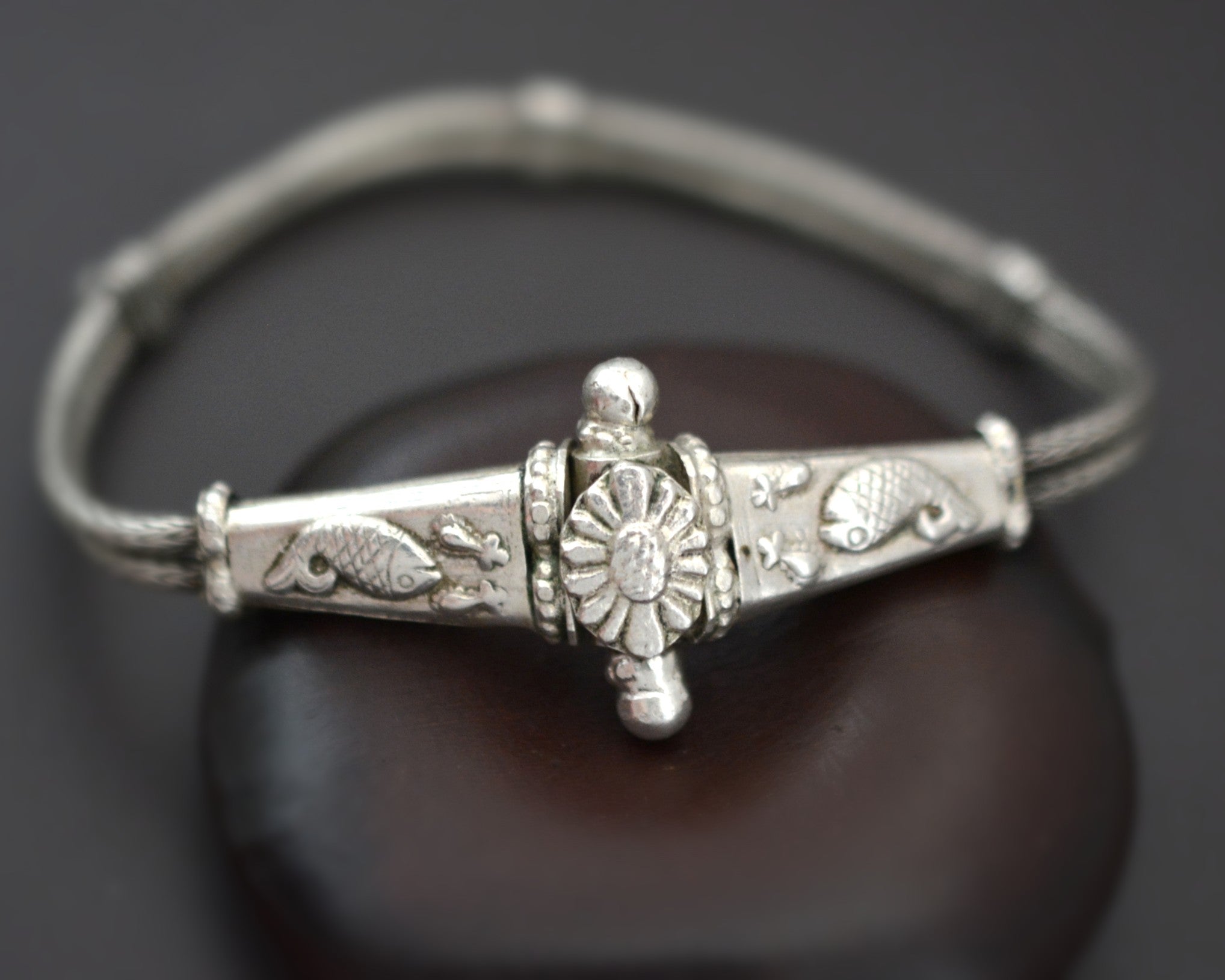 Rajasthani Snake Chain Bracelet with Fishes