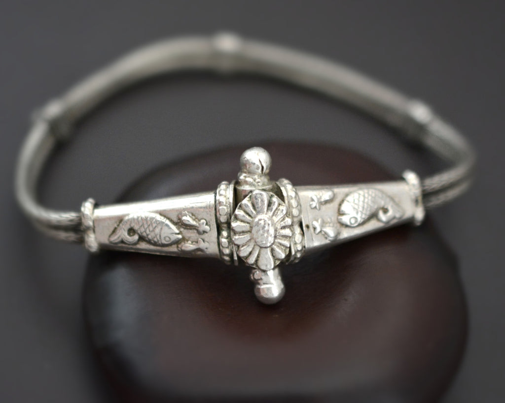 Rajasthani Snake Chain Bracelet with Fishes
