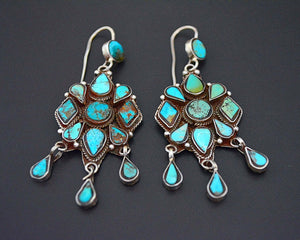 Wonderful Turquoise Earrings from India with Dangles