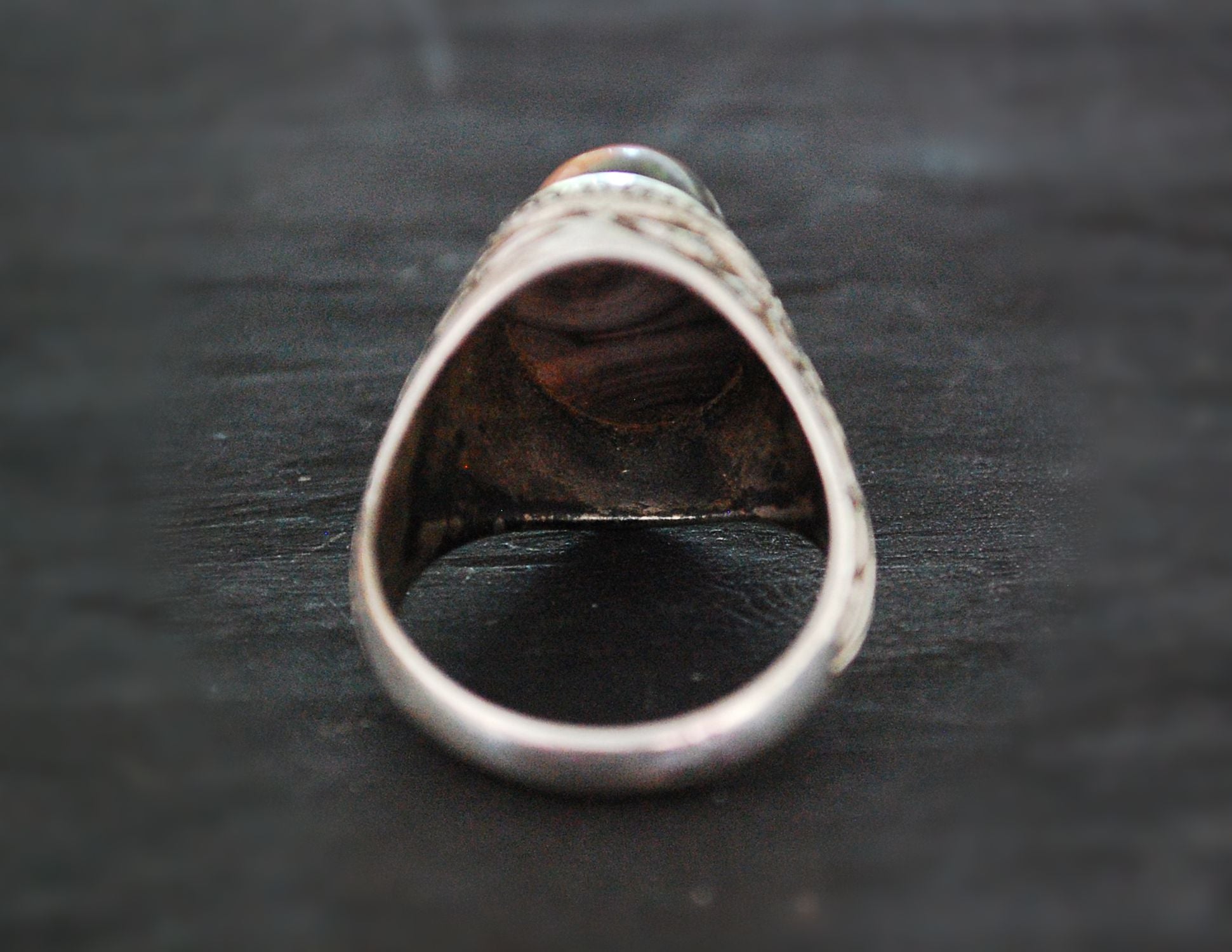 Old Afghan Agate Ring - Size 11