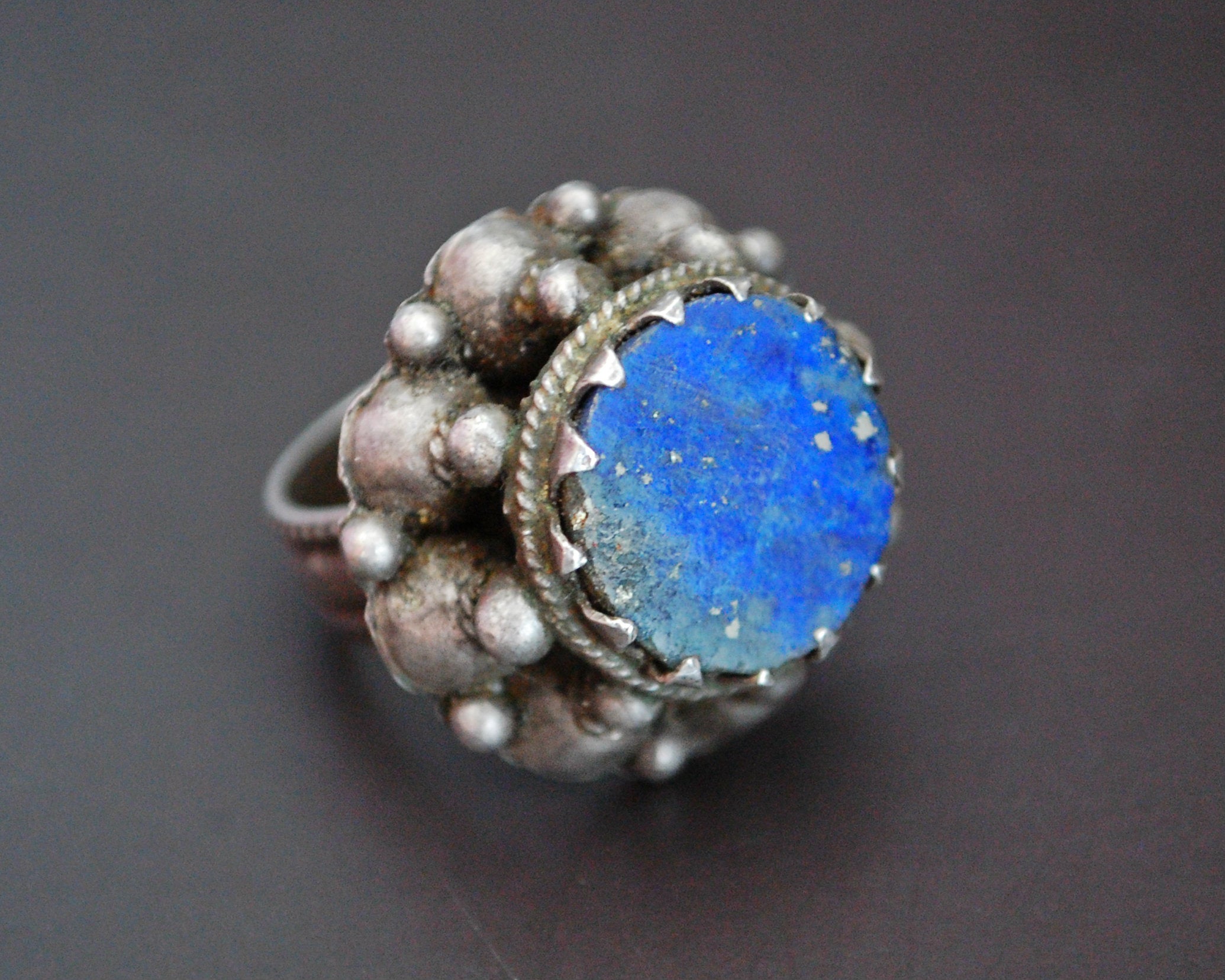 Bold Afghani Lapis Lazuli Ring - Size 9